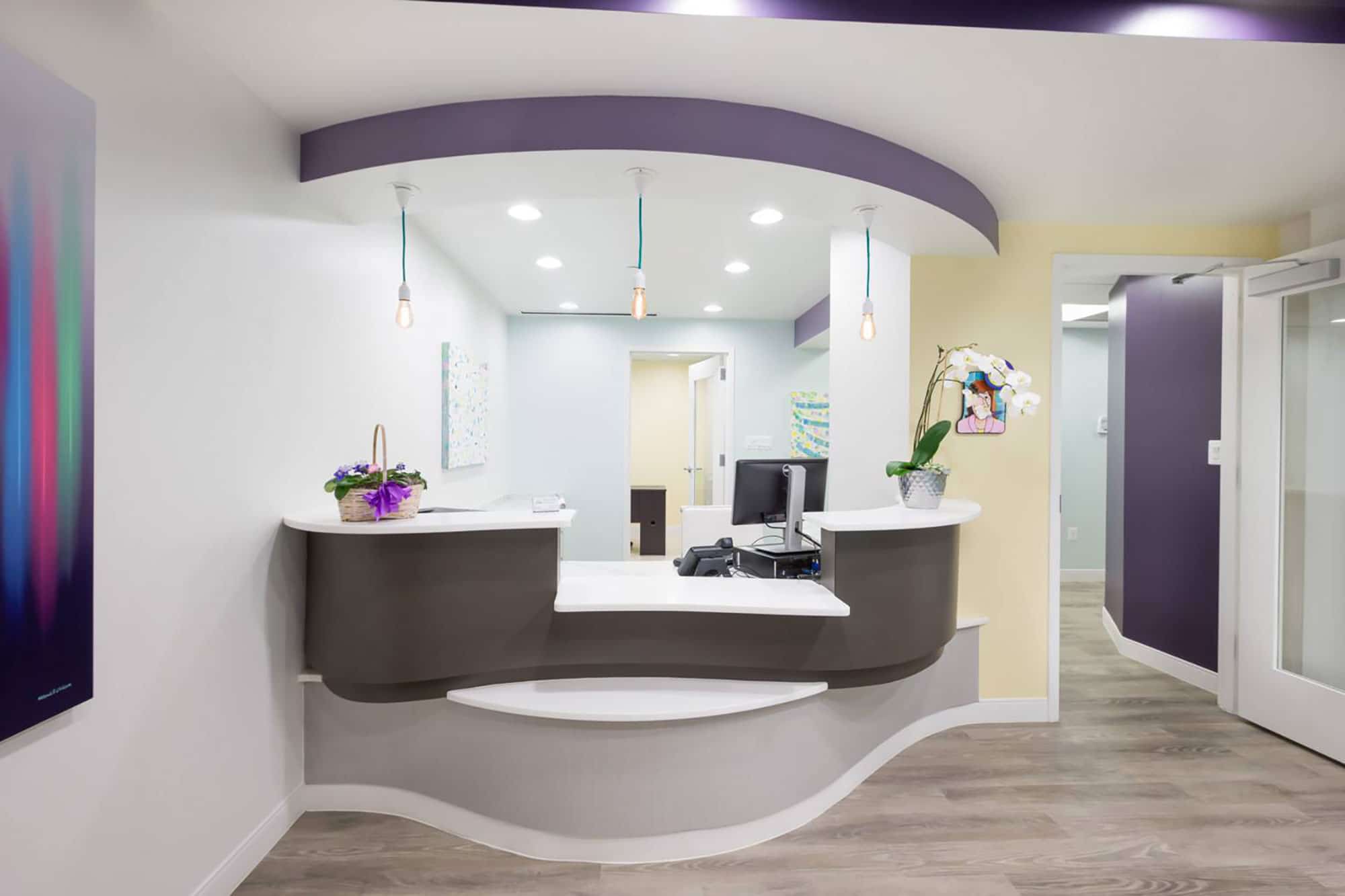 dental reception desk area